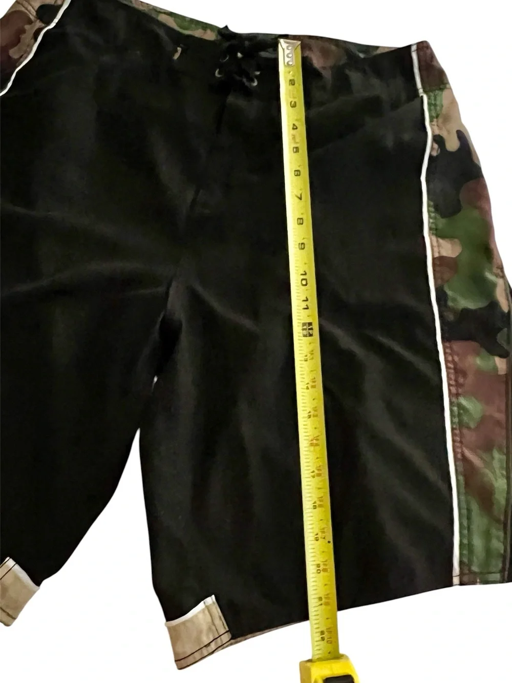 Quiksilver Black Board Shorts with Camo Side Panels
